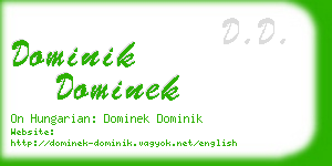 dominik dominek business card